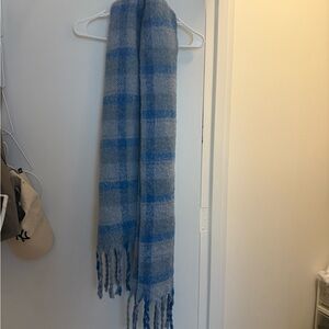 Moussy Blue and Gray Checkered Scarf